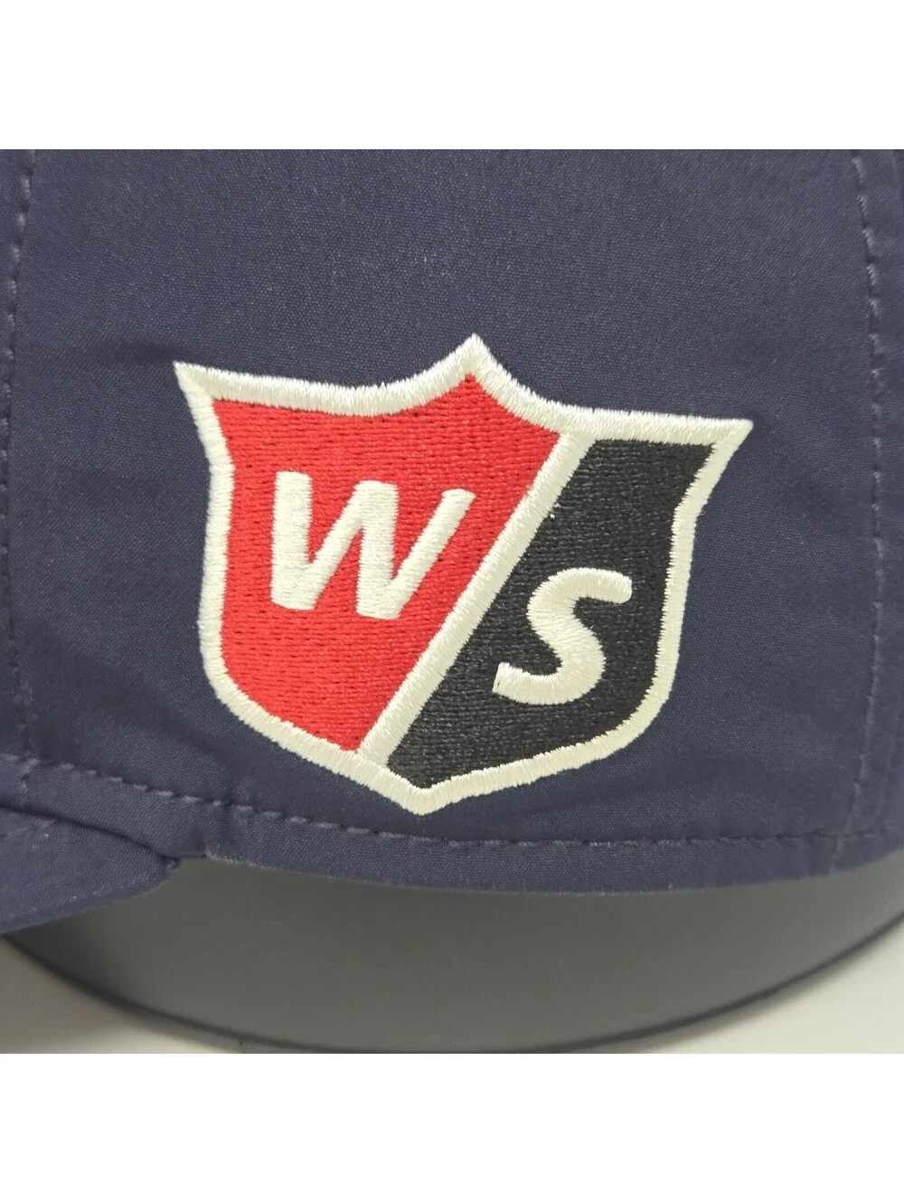 Wilson Staff Golf Hat Cap Navy Blue Adjustable Hook & Loop Performance